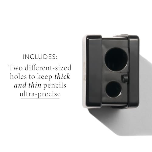 LAURA GELLER NEW YORK Eye + Lip Cosmetic Pencil Sharpener – Easy to Clean, Dual-Sided Sharpener for Eyeliner, Lip Liner, and Eyebrow Pencils Avelisse