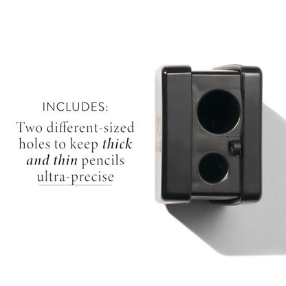 LAURA GELLER NEW YORK Eye + Lip Cosmetic Pencil Sharpener – Easy to Clean, Dual-Sided Sharpener for Eyeliner, Lip Liner, and Eyebrow Pencils Avelisse
