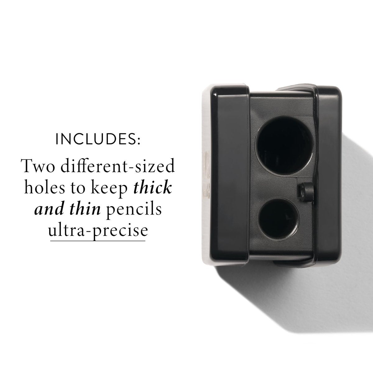 LAURA GELLER NEW YORK Eye + Lip Cosmetic Pencil Sharpener – Easy to Clean, Dual-Sided Sharpener for Eyeliner, Lip Liner, and Eyebrow Pencils Avelisse