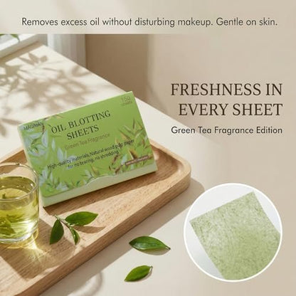 MAQIHAN 5 Packs Oil Blotting Sheets for Face - 5 Scents, 750 Counts Oil Absorbing Sheets, Premium Bamboo Charcoal Blotter Paper for Oily Control