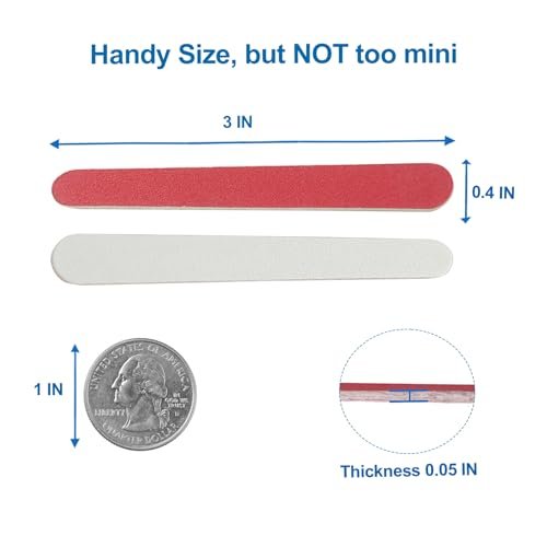 Mini Nail Files (100 Pack) - 180/240 Grit Wooden Emery Board, Double Sided Small Wood Fingernail Files for Natural Nails, Professional Reusable Manicure Pedicure - görsel 14