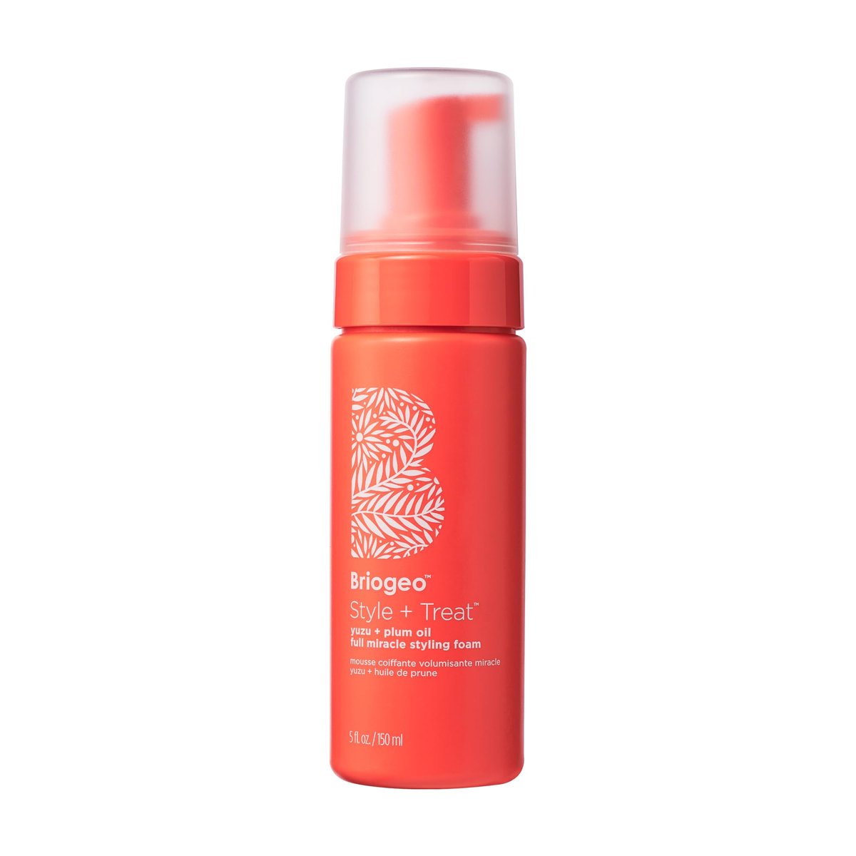 Briogeo Style + Treat Yuzu + Plum Oil Full Miracle Styling Foam for Volume, Heat Protection & Frizz Control - Silicone-Free, Vegan & Cruelty-Free - 5 fl oz - görsel 1