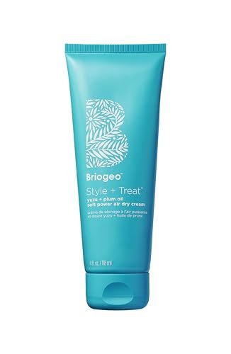 Briogeo Style + Treat Yuzu + Plum Oil Soft Power Air Dry Cream - Leave-In Anti-Frizz Styling Cream for Waves, Curls & Coils - Silicone-Free - Vegan & Cruelty-Free - 4 oz Avelisse