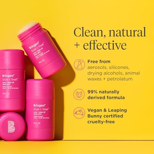 Briogeo Style + Treat Hair Styling Sleek Stick – Flyaway Control & Smooth Styles, Lightweight Finishing Balm, Silicone-Free, Vegan & Cruelty-Free, 0.5 oz Avelisse