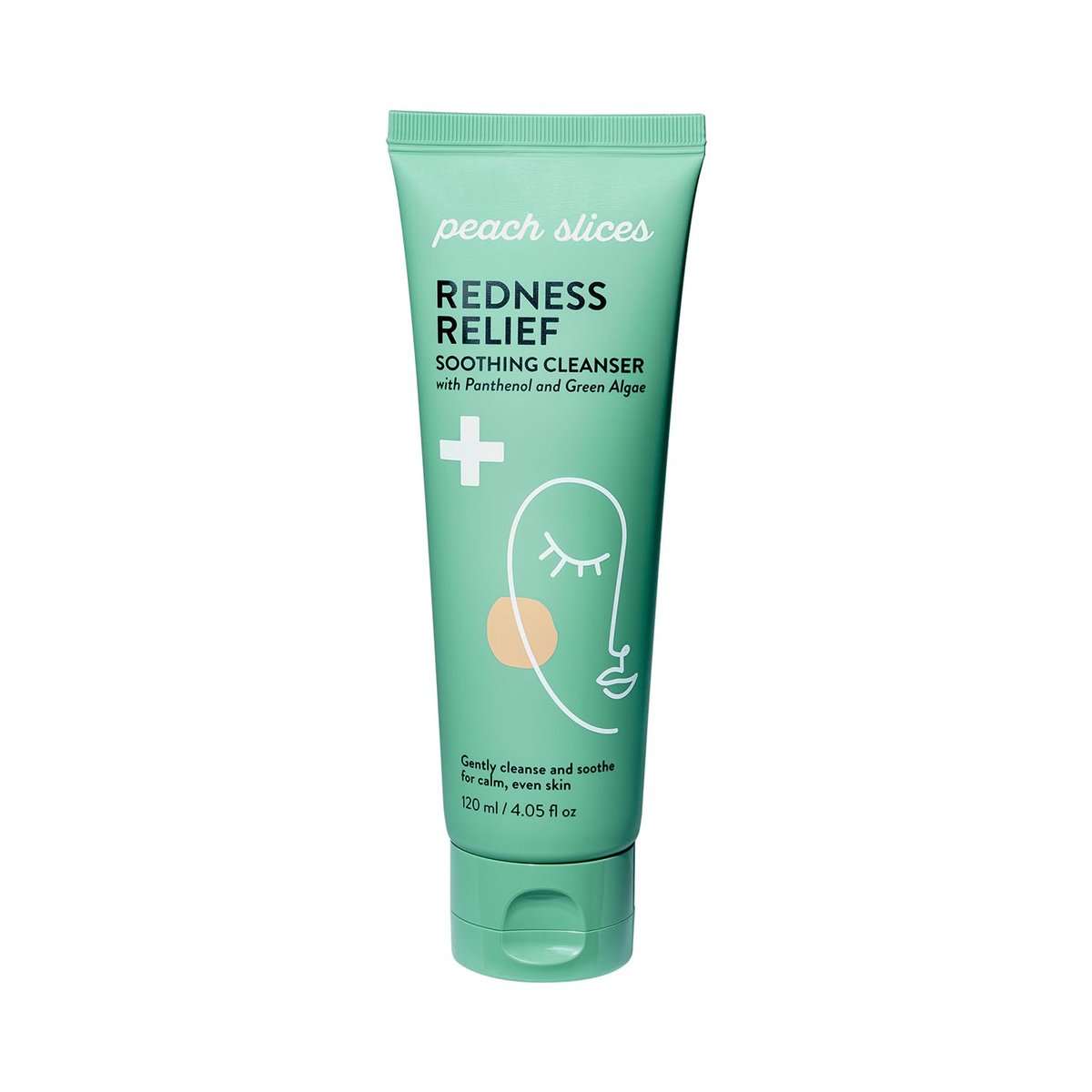 Peach Slices Redness Relief Soothing Cleanser - 4.05 oz - Gentle Vegan Face Wash with Panthenol, Green Algae & Rhodomyrtus for Calm, Even Skin Avelisse