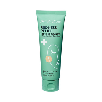 Peach Slices Redness Relief Soothing Cleanser - 4.05 oz - Gentle Vegan Face Wash with Panthenol, Green Algae & Rhodomyrtus for Calm, Even Skin Avelisse