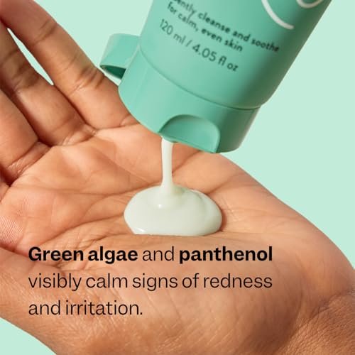 Peach Slices Redness Relief Soothing Cleanser - 4.05 oz - Gentle Vegan Face Wash with Panthenol, Green Algae & Rhodomyrtus for Calm, Even Skin Avelisse