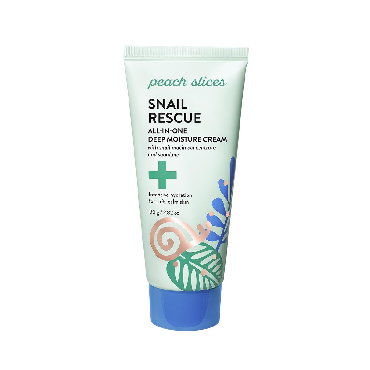 Peach Slices Snail Rescue All-in-One Deep Moisture Cream - Intensive Hydration with Snail Mucin, Squalane & Hyaluronic Acid - 2.82 oz - Clean, Cruelty-Free Korean Skincare - görsel 1