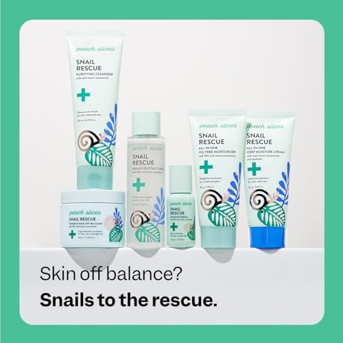 Peach Slices Snail Rescue Intensive Serum – 95% Snail Mucin, Birch Juice & Hyaluronic Acid – Korean Skin Care, Clean & Cruelty Free Avelisse