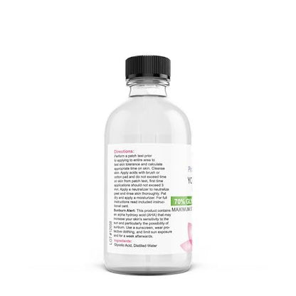 70% Glycolic Acid Skin Chemical Peel Kit with Fan Brush - Reduce Fine Lines, Wrinkles, Sun Damage, Dull Skin - 1 Kit Avelisse