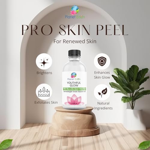 70% Glycolic Acid Skin Chemical Peel Kit with Fan Brush - Reduce Fine Lines, Wrinkles, Sun Damage, Dull Skin - 1 Kit Avelisse