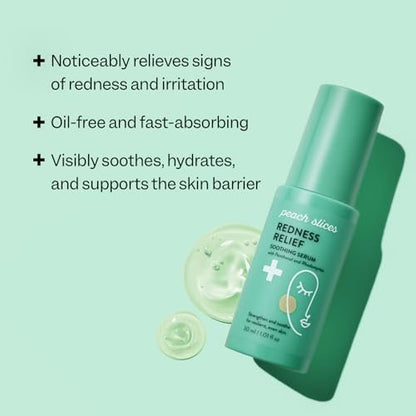 Peach Slices Redness Relief Soothing Serum - Strengthen & Soothe Sensitive Skin with Panthenol, Cica & Allantoin - Vegan & Cruelty Free Korean Skincare (1.01 oz) Avelisse