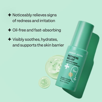 Peach Slices Redness Relief Soothing Serum - Strengthen & Soothe Sensitive Skin with Panthenol, Cica & Allantoin - Vegan & Cruelty Free Korean Skincare (1.01 oz) Avelisse