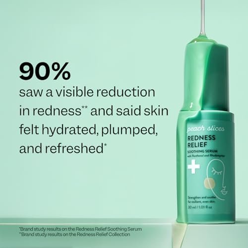 Peach Slices Redness Relief Soothing Serum - Strengthen & Soothe Sensitive Skin with Panthenol, Cica & Allantoin - Vegan & Cruelty Free Korean Skincare (1.01 oz) Avelisse