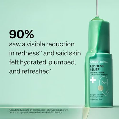 Peach Slices Redness Relief Soothing Serum - Strengthen & Soothe Sensitive Skin with Panthenol, Cica & Allantoin - Vegan & Cruelty Free Korean Skincare (1.01 oz) Avelisse