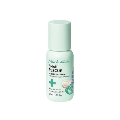 Peach Slices Snail Rescue Intensive Serum – 95% Snail Mucin, Birch Juice & Hyaluronic Acid – Korean Skin Care, Clean & Cruelty Free Avelisse