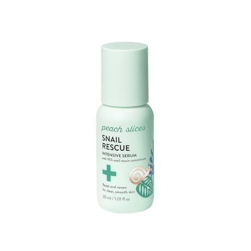 Peach Slices Snail Rescue Intensive Serum – 95% Snail Mucin, Birch Juice & Hyaluronic Acid – Korean Skin Care, Clean & Cruelty Free Avelisse