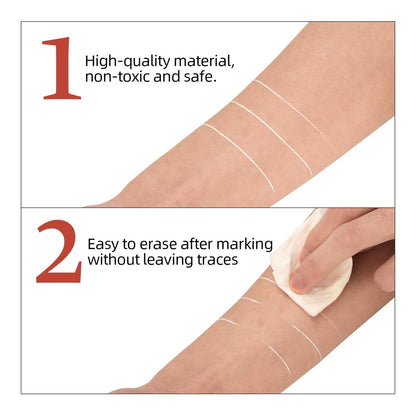 ATOMUS Brow Mapping String Set – 30m White Thread, 10g White Paste & 2 Brushes for Precise Eyebrow Mapping