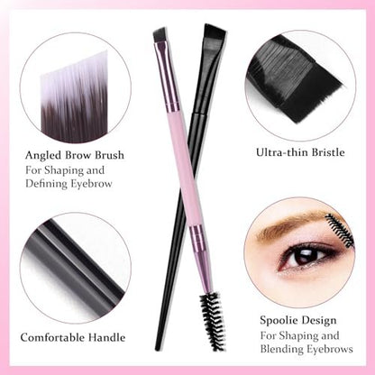 ATOMUS Brow Mapping String Set – 30m White Thread, 10g White Paste & 2 Brushes for Precise Eyebrow Mapping
