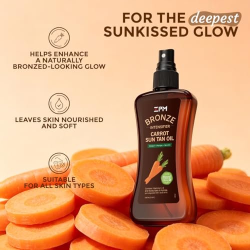 Carrot Sun Tanning Oil Spray – Natural Moisturizing Tan Intensifier for Medium to Deep Skin, Vegan & Cruelty-Free, 8 oz - görsel 12
