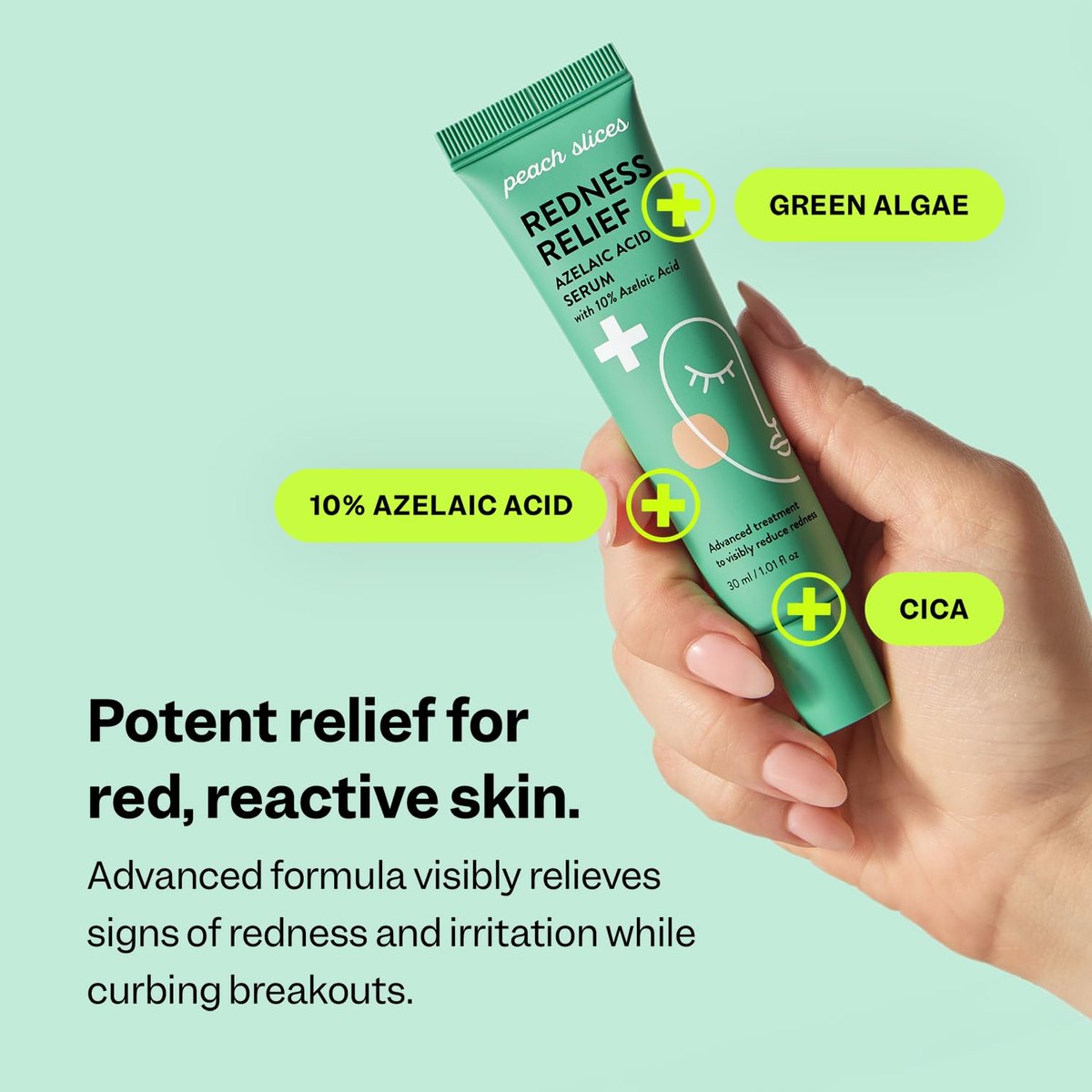 Peach Slices Redness Relief 10% Azelaic Acid Serum – Vegan, Cruelty-Free Korean Skincare for Redness & Acne Avelisse