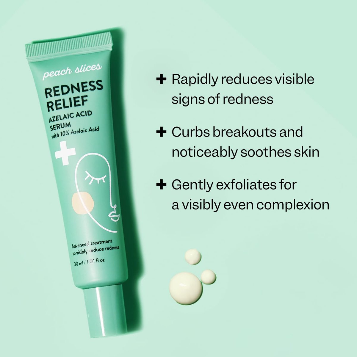 Peach Slices Redness Relief 10% Azelaic Acid Serum – Vegan, Cruelty-Free Korean Skincare for Redness & Acne Avelisse