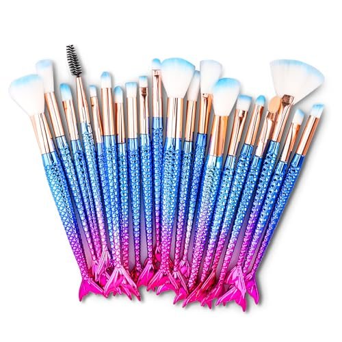 NICEMOVIC Frozen Princess Makeup Brushes Set - 20-Piece Kids Makeup Kit, Stocking Stuffers for Girls, Teen Girl Gifts - görsel 2
