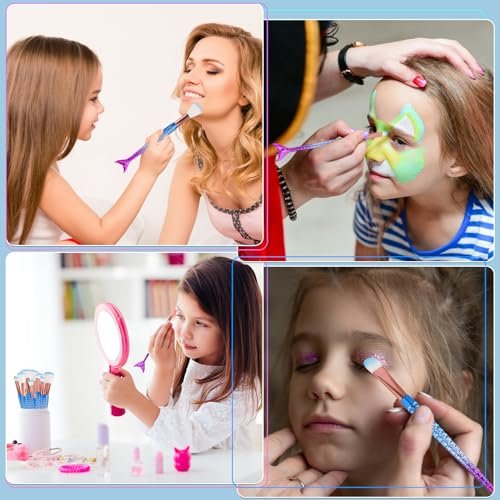 NICEMOVIC Frozen Princess Makeup Brushes Set - 20-Piece Kids Makeup Kit, Stocking Stuffers for Girls, Teen Girl Gifts - görsel 4