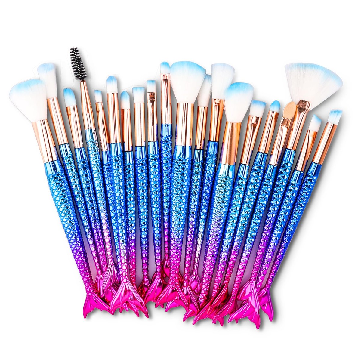 NICEMOVIC Frozen Princess Makeup Brushes Set - 20-Piece Kids Makeup Kit, Stocking Stuffers for Girls, Teen Girl Gifts - görsel 1