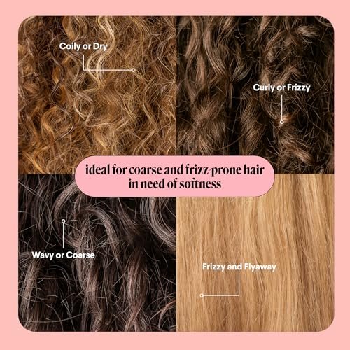 MONDAY HAIRCARE Smooth Shampoo + Conditioner Set for Frizzy, Coarse & Curly Hair – Coconut Oil, Shea Butter & Vitamin E – 27 oz Each – 100% Recyclable Bottle – Pink Avelisse
