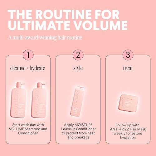 MONDAY HAIRCARE Volume Shampoo + Conditioner Set (2 Count) - 27 oz Each for Thin, Fine & Oily Hair - Made with Coconut Oil, Ginger Extract & Vitamin E - 100% Recyclable Bottles Avelisse