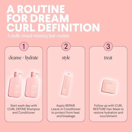MONDAY HAIRCARE Curl Define Shampoo + Conditioner Set – Nourish Curls, Tame Frizz with Coconut Oil & Shea Butter, 2 x 12 oz, 100% Recyclable Bottles - görsel 16