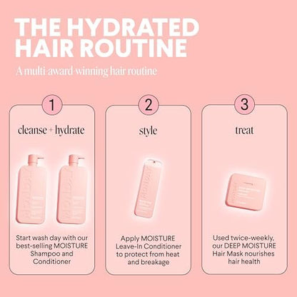 MONDAY HAIRCARE Moisture Shampoo + Conditioner Bathroom Set (2 Count) 27 oz Each for Dry, Coarse, Stressed, Frizzy Hair Avelisse