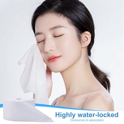 UPSTORE Disposable Cleaning Face Towels – 40-Piece Roll of Non-Woven Facial Wipes for Makeup Removal and Gentle Cleansing