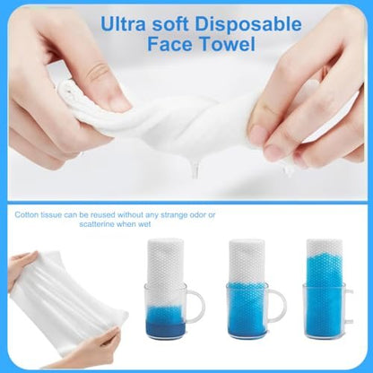 UPSTORE Disposable Cleaning Face Towels – 40-Piece Roll of Non-Woven Facial Wipes for Makeup Removal and Gentle Cleansing