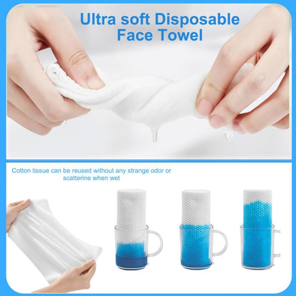 UPSTORE Disposable Cleaning Face Towels – 40-Piece Roll of Non-Woven Facial Wipes for Makeup Removal and Gentle Cleansing