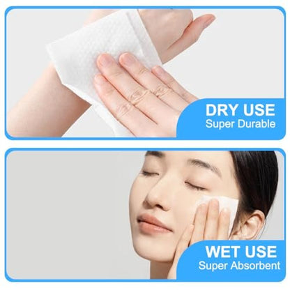 UPSTORE Disposable Cleaning Face Towels – 40-Piece Roll of Non-Woven Facial Wipes for Makeup Removal and Gentle Cleansing