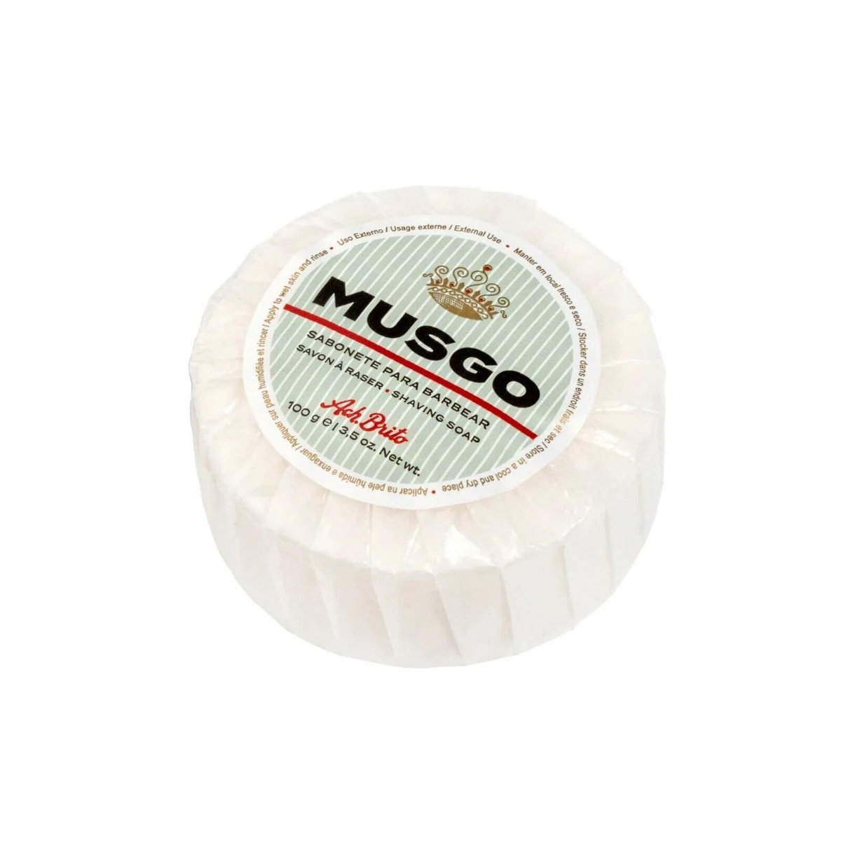 Ach Brito Musgo Shaving Soap 100g – Traditional Portuguese Bar Soap for Men, Natural Ingredients, Smooth Shave - görsel 1