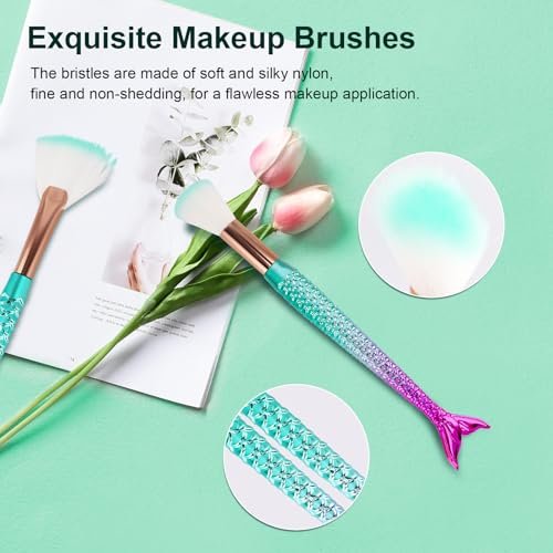 NICEMOVIC 20-Piece Princess Makeup Brush Set for Girls – Cute Stocking Stuffers & Teen Gifts Avelisse