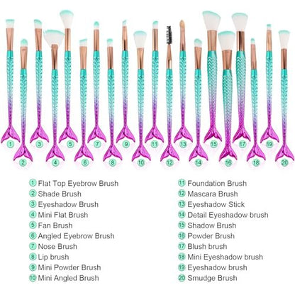 NICEMOVIC 20-Piece Princess Makeup Brush Set for Girls – Cute Stocking Stuffers & Teen Gifts Avelisse