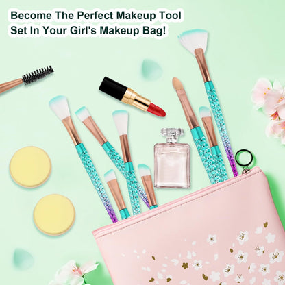 NICEMOVIC 20-Piece Princess Makeup Brush Set for Girls – Cute Stocking Stuffers & Teen Gifts Avelisse