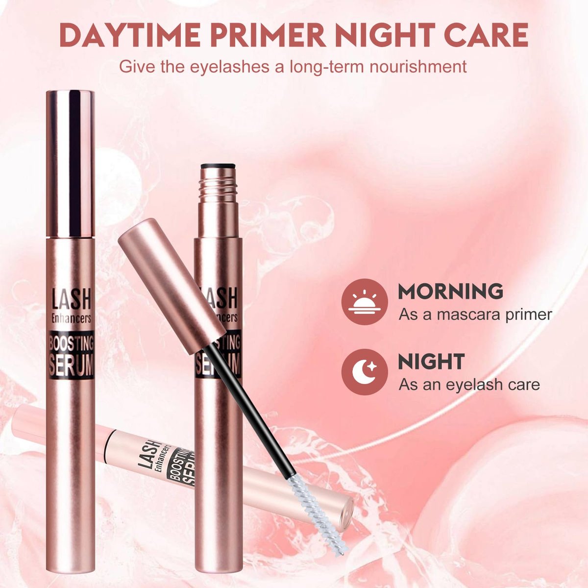 WAONIQ Eyelash Growth Serum with Brush Head - Safe & Gentle Lashes Care, Sheen and Nourish, Deep Repair - Creates Thick, Long, Curled Eyelashes, Natural Longer (0.123 oz / 3.5 g) Avelisse