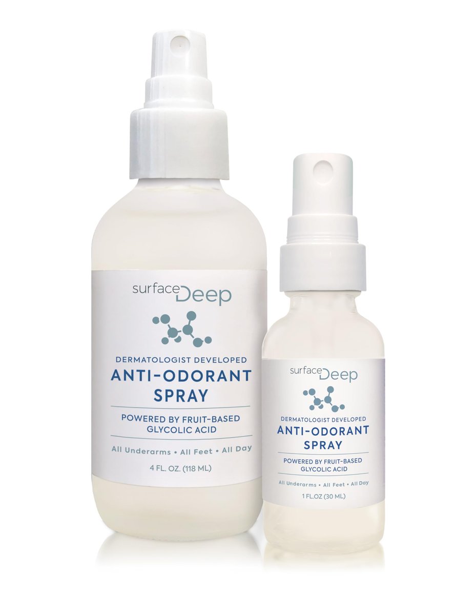 Surface Deep Natural Spray Deodorant for Men and Women - Aluminum Free, Vegan, Cruelty Free Mini Size 1 Oz Avelisse