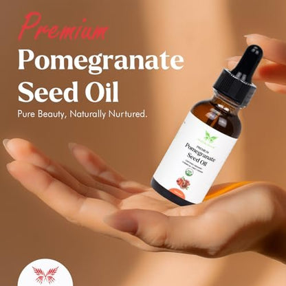Celestial Psyché USDA Certified Organic Pomegranate Seed Oil – 100% Pure Natural Face Moisturizer for Hydration & Nail Beauty Enhancement (1 oz)