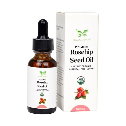 Celestial Psyché USDA Certified Organic Rosehip Seed Oil - 100% Pure, Natural Face Oil for Hydration, Anti-Aging & Antioxidants (1 oz) - görsel 2