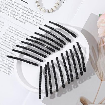 Andibro 20-Piece Black Rhinestone Bobby Pins - Shiny Crystal Diamond Hair Clips for Women, Metal Hair Accessories for Daily Use, Parties, Prom, Bridal Weddings