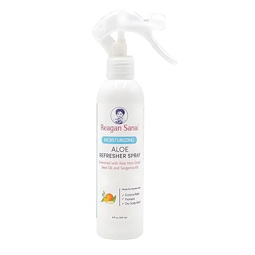 Reagan Sanai Moisturizing Aloe Refresher Hair Spray 8 oz - Organic Hairspray for Strengthening, Softening, and Shine - Curl Enhancer Extra Hold - Hair Detangler Spray Avelisse