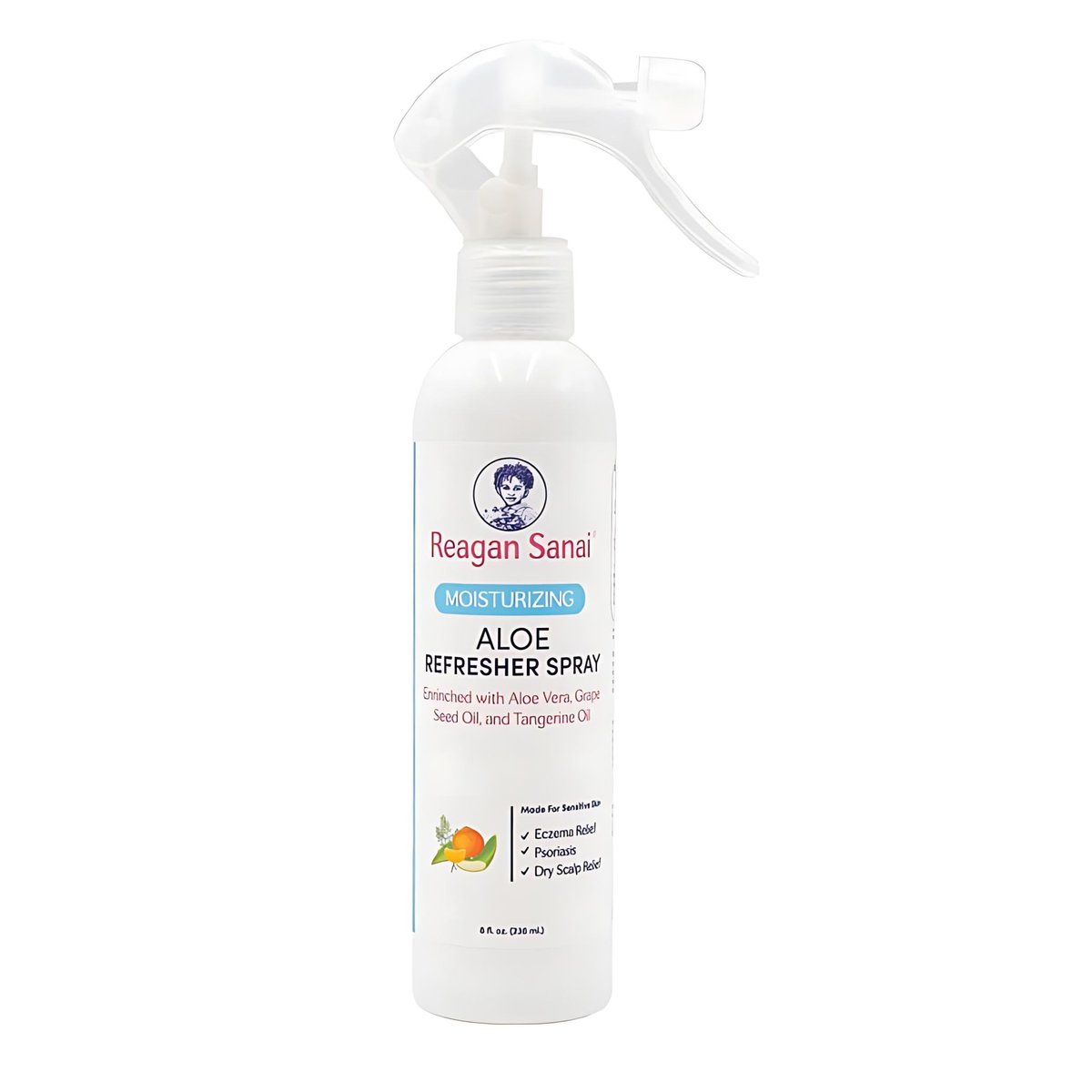 Reagan Sanai Moisturizing Aloe Refresher Hair Spray 8 oz - Organic Hairspray for Strengthening, Softening, and Shine - Curl Enhancer Extra Hold - Hair Detangler Spray Avelisse