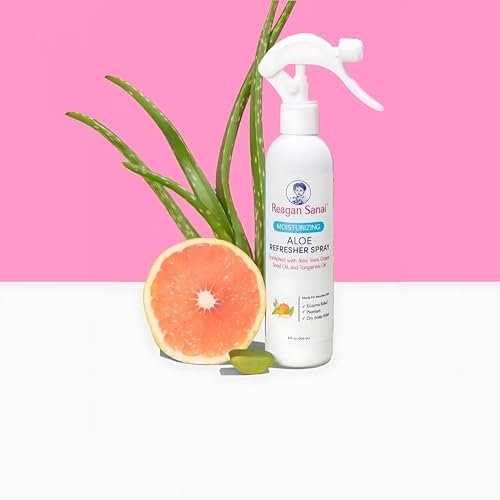 Reagan Sanai Moisturizing Aloe Refresher Hair Spray 8 oz - Organic Hairspray for Strengthening, Softening, and Shine - Curl Enhancer Extra Hold - Hair Detangler Spray Avelisse