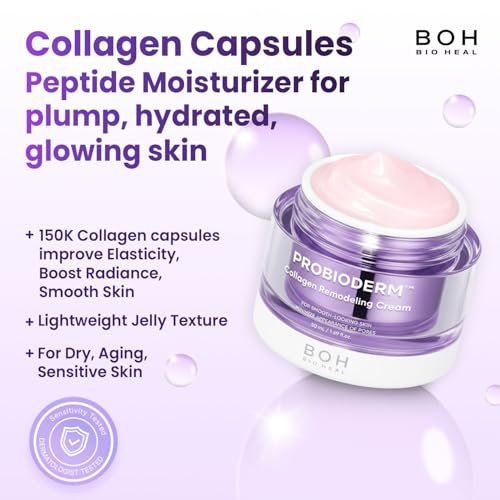 BIOHEAL BOH Probioderm™ Collagen Remodeling Cream – Pore Tightening & Firming Moisturizer with 150,000 Collagen Capsules, 1.69 fl oz Avelisse